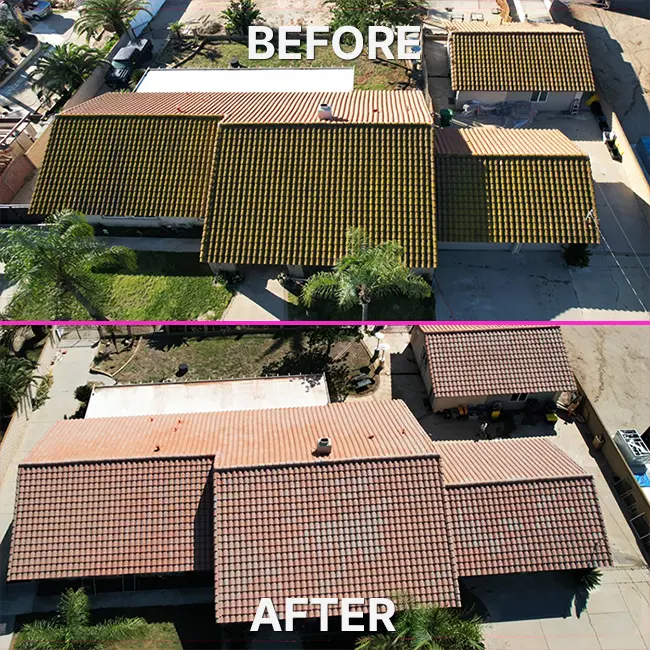 before-and-after-roof-tile-photo-pressure-washing-roof-cleaning-service-in-riverside-grime-reapers